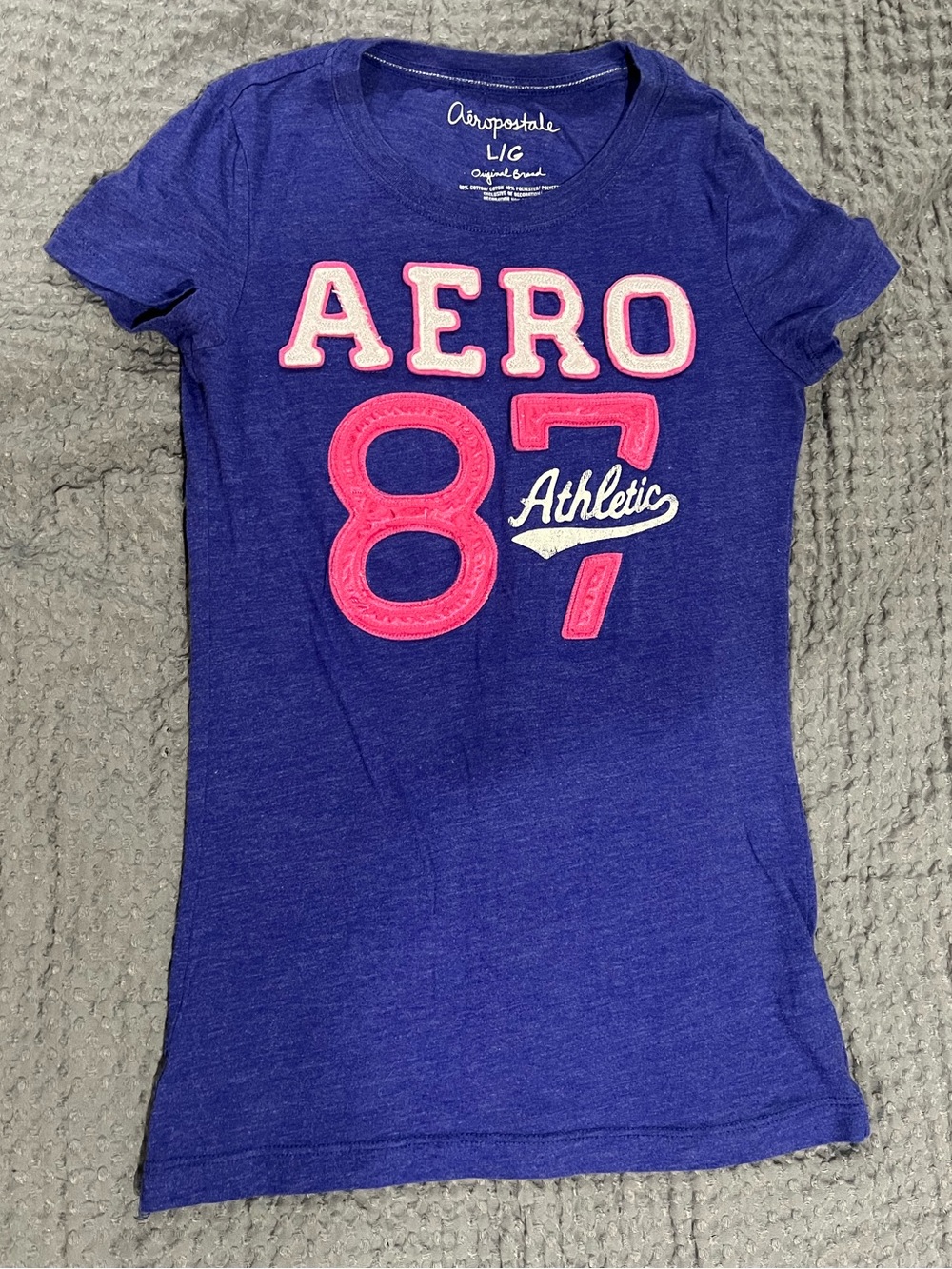 Y2K Aeropostale Purple 'AERO 87 Athletic' Graphic Tee